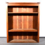 An Edwardian oak open bookcase, ...