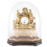 French gilt spelter mantel clock,