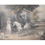 G. & C. Hunt after Lambert, The Sportsman's Visit, handcoloured mezzotint; and others