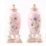 A pair of vases and covers by Grainger & Co, Worcester.