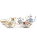 A Noritake tea service,, another eggshell porcelain service, and a Staffordshire part service