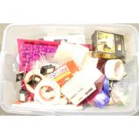 Box of all sorts Diet scales, Desk Lamp, Pocket scale, box Syringes, DT fuse.