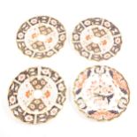 Three Royal Crown Derby plates, Old Imari pattern, ...