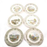 A set of ten Mason's Angling series plates, ...