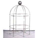 A circular metal frame, with a ball finial, height 78cm.