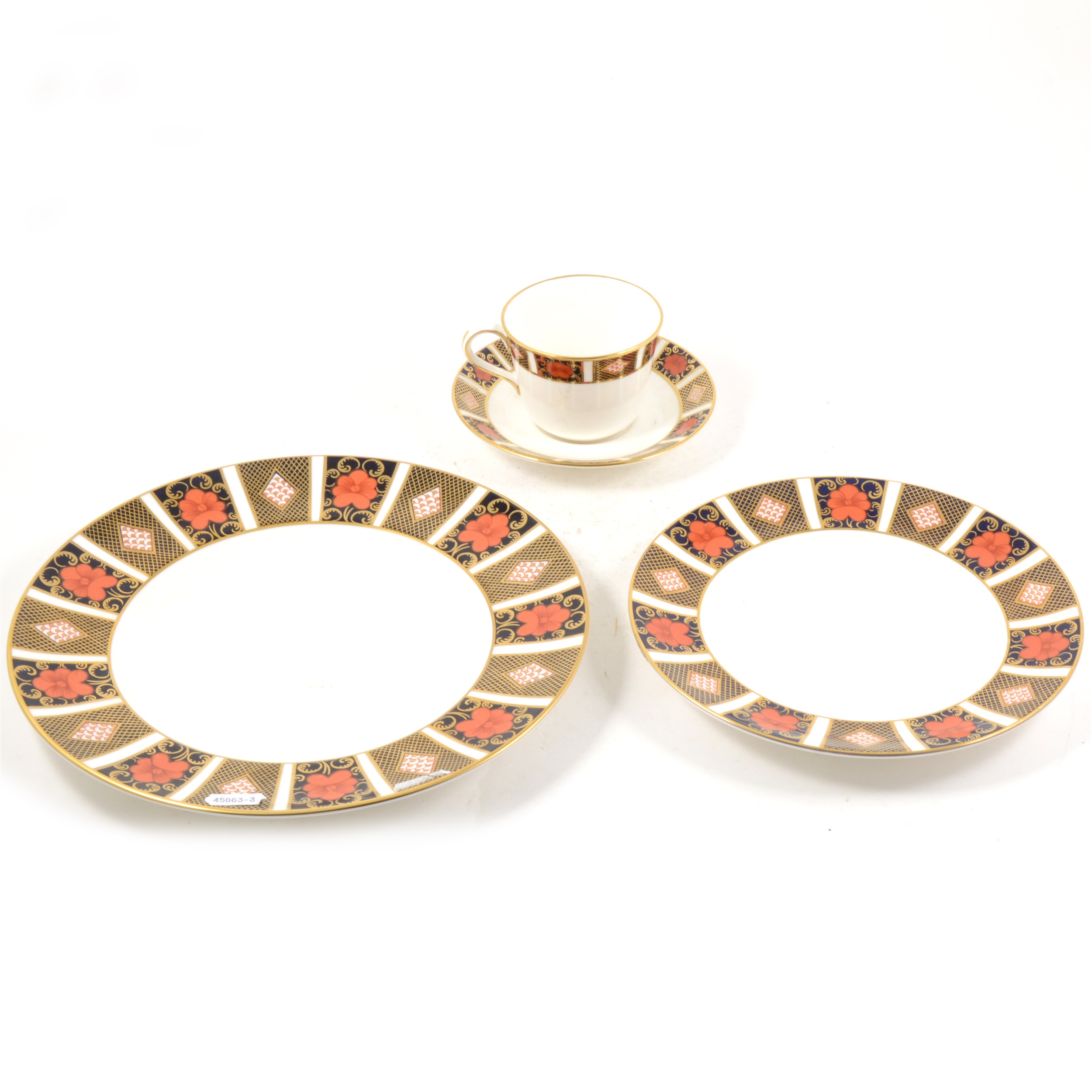 A part set of Royal Crown Derby Imari border tableware, ...