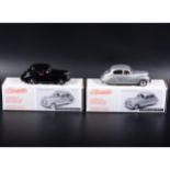 Somerville 1:43 scale white metal models; no.120A and no.120 Sunbeam Talbot 90 Mk2/Mk2A, in