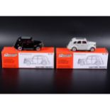 Somerville 1:43 scale white metal models; four no.147 1938 Ford Prefect, in grey and black, boxed.
