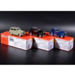 Somerville 1:43 scale white metal models; three no.503 Ford8-7Y (1937), no.1, no.2 and no.3 from