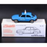 Somerville 1:43 scale white metal model; no.143 Austin Allegro 3, blue with 'Police' transfers,
