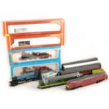 00 gauge model railways; a selection to include eight locomotives