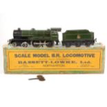 Bassett-Lowke O gauge locomotive and tender, "Prince Charles", boxed with key.