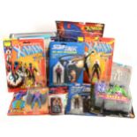 Twenty Star-trek and Marvel and other action figures