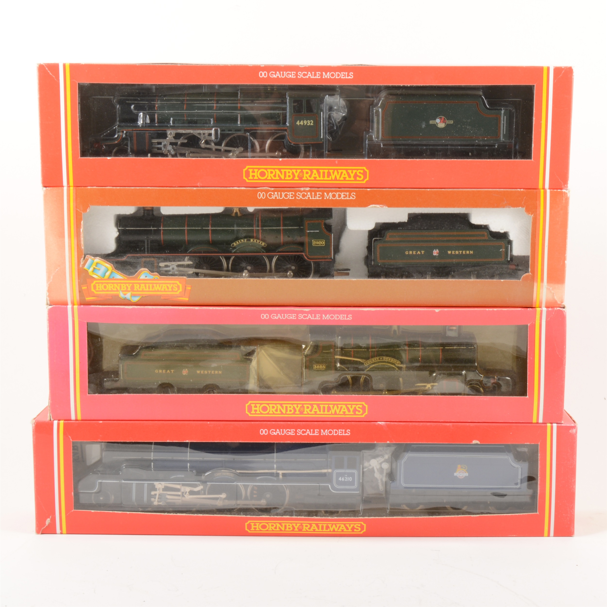 Four Hornby OO gauge model railway locomotives, including 'Lady Patricia'