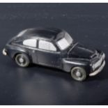 A Somerville wooden mock-up prototype of the no.121 Volvo PV444A, painted black with rubber tyres,