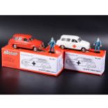 Somerville 1:43 scale white metal models; two no.SS1 Saab 95 ambulance in red and white, boxed.