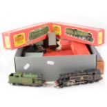 Hornby Dublo OO model railways; including four locomotives, wagons and passenger coaches.