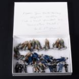 A set of twenty three metal railway figures, casted from Frank Hornbys' original moulds cast and