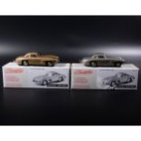 Somerville 1:43 scale white metal models; two no.105 Mercedes-Benz 300SL, one in gold and one in