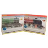 Hornby OO gauge model railway sets; two including 'The Yorkshire Pullman', 'The Mid-Day Scot'
