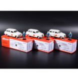Somerville 1:43 scale white metal models; three no.SS1 Saab 95 ambulance in white, boxed.