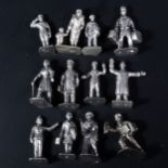 A set of twelve pewter metal railway figures, cast from Frank Hornbys' original moulds cast and