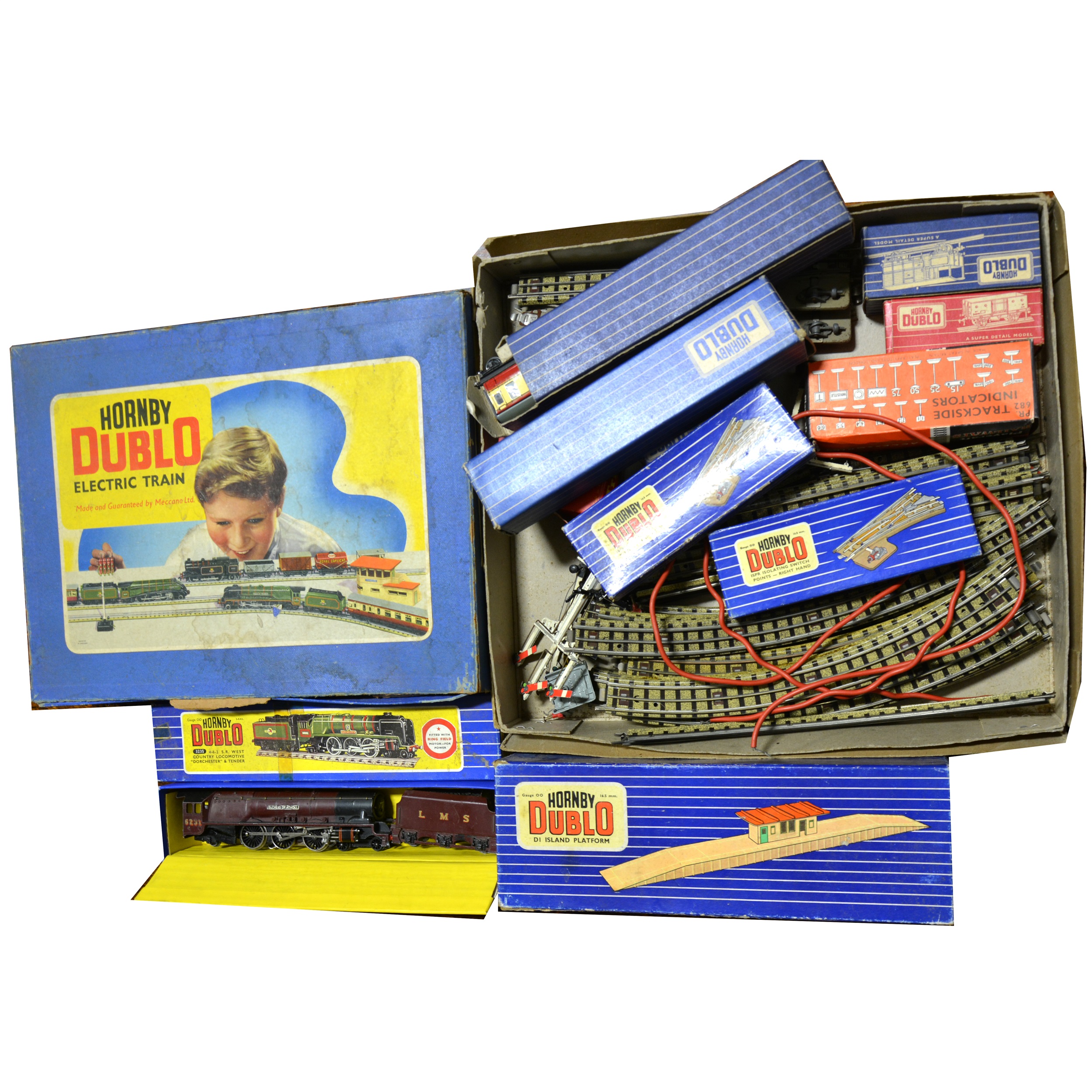 Hornby Dublo OO gauge model railways; including EDG18 2-6-4 Tank Goods train set and others.