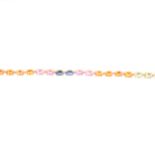 A multi-coloured sapphire and diamond tennis bracelet.