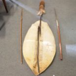 Ashanti style shield and spears.