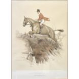 After Cecil Aldin, HRH Prince of Wales, with The Pytchley Hunt, ...