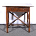 A joined oak side table, ...