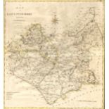 John Carey, A Map of Leicestershire, hand coloured, and another