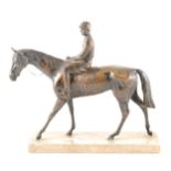 A bronze group, Racehorse and Jockey, ...