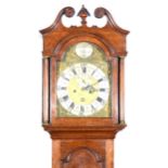 An oak longcase clock, signed Archibald Coats, Wigan.