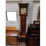 A reproduction oak longcase clock, ...