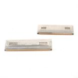 Two modern Hohner Echo Harp mouth organs, ...