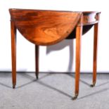 A George III style mahogany Pembroke table, ...