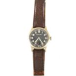 Glycine - a gentleman's military issue stainless steel wrist watch,