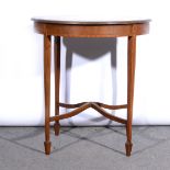 An Edwardian inlaid mahogany occasional table, ...