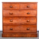 A Victorian mahogany chest of drawers, ...