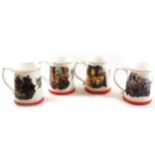 A set of seven bone china Danbury Mint tankards, for The Army Benevolent Fund