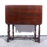 An Edwardian stained walnut Sutherland table, ...