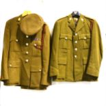 Two sets of Royal Artillery field uniforms.