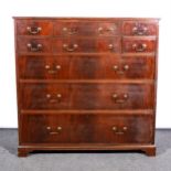 A Victorian mahogany chest of drawers, ...