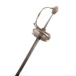 Antique rapier, 17th Century style, fluted pommel, scrolled guard, pierced butterfly guard, double