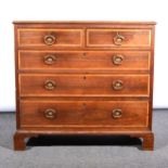 A George IV mahogany chest of drawers, ...