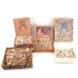 A quantity of Academy and other wooden jigsaw puzzles, boxed.