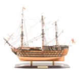 A scale model of HMS Victory.