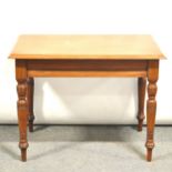 An Edwardian walnut side table, ...