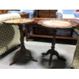 A reproduction stained wood wine table, ...